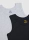 Pack of grey and black cotton vests_2