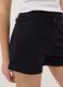 Girls' black pure cotton shorts, regular fit_2