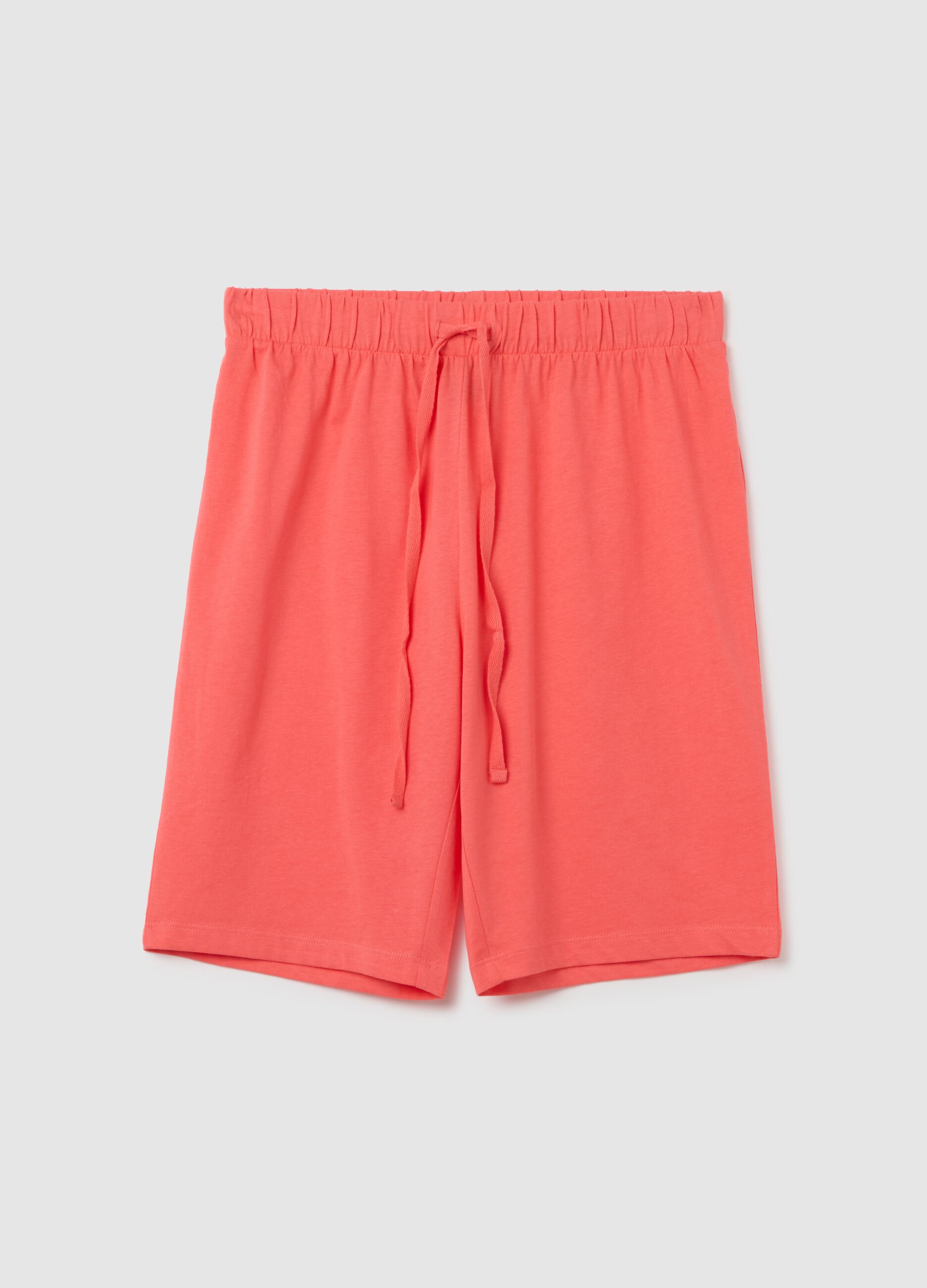 Women's summer outfit in pure pink cotton, regular fit