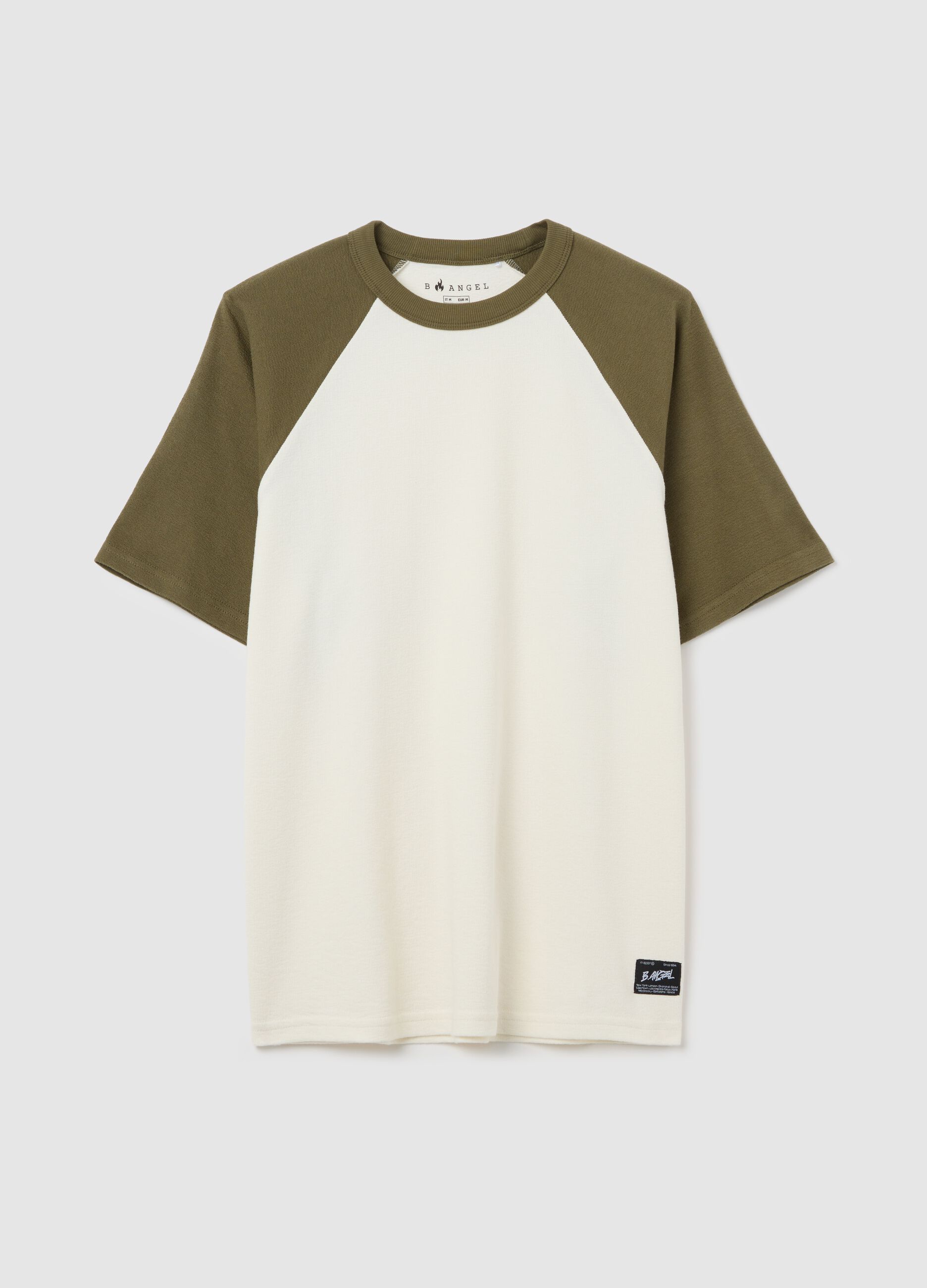 T-shirt in two-tone cotton