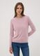 Pink crew-neck long-sleeve regular-fit top_0