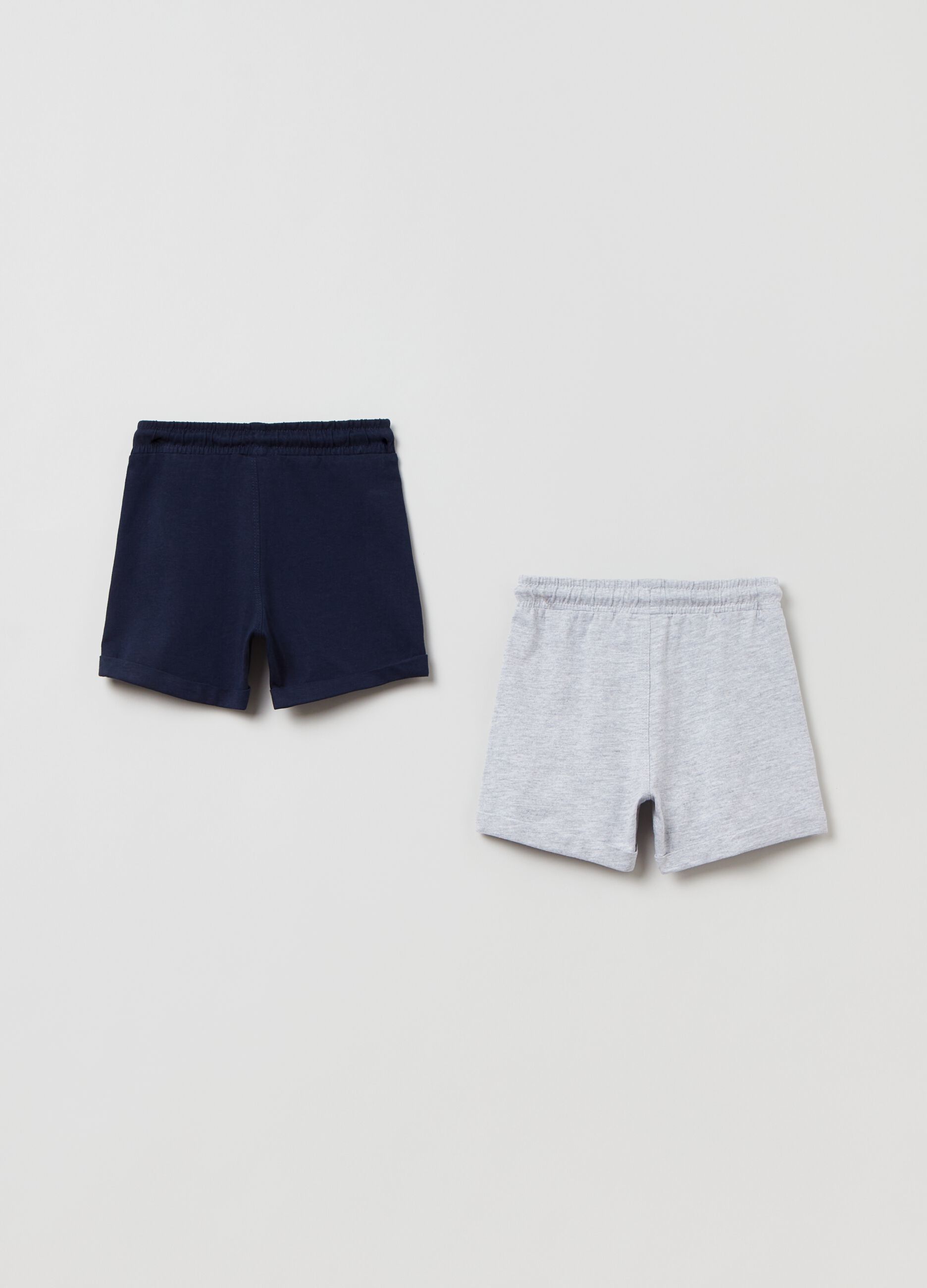 Bipack shorts in jersey con coulisse_1