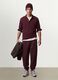 Jogger marroni in misto cotone con fondo a polsino e coulisse_4