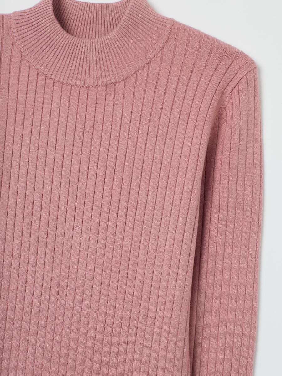 Pink Viscose Blend Pullover_5