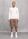 100% Linen Shorts in Mocha_0
