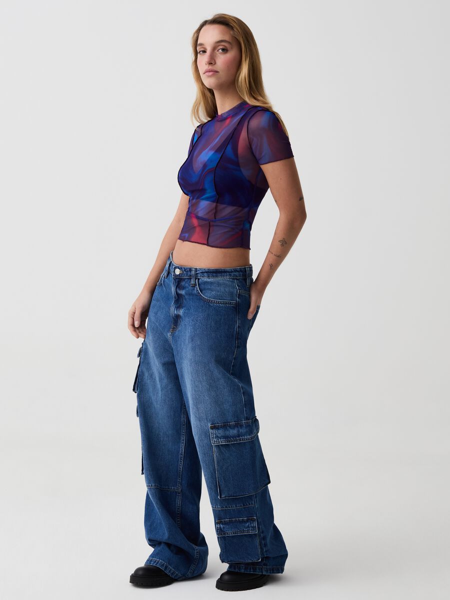 B.ANGEL FOR THE SEA BEYOND multi-pocket cargo jeans_0