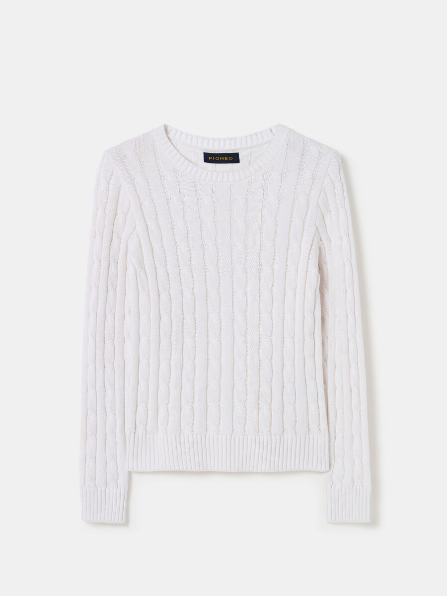 Ribbed pullover with cable-knit design_3