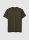 T-shirt girocollo in puro cotone verde regular fit_4