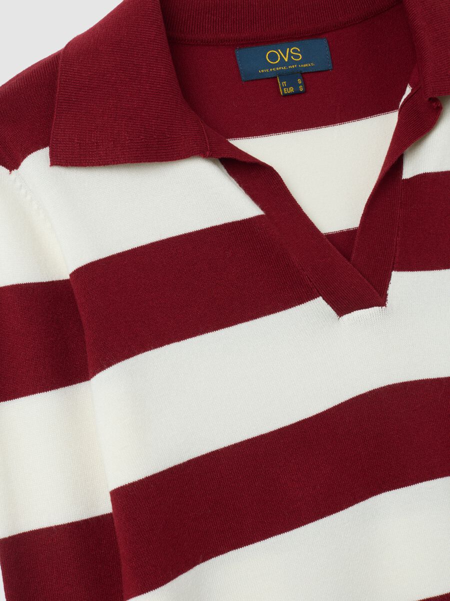 Maglia in misto viscosa multicolor regular fit a righe_1