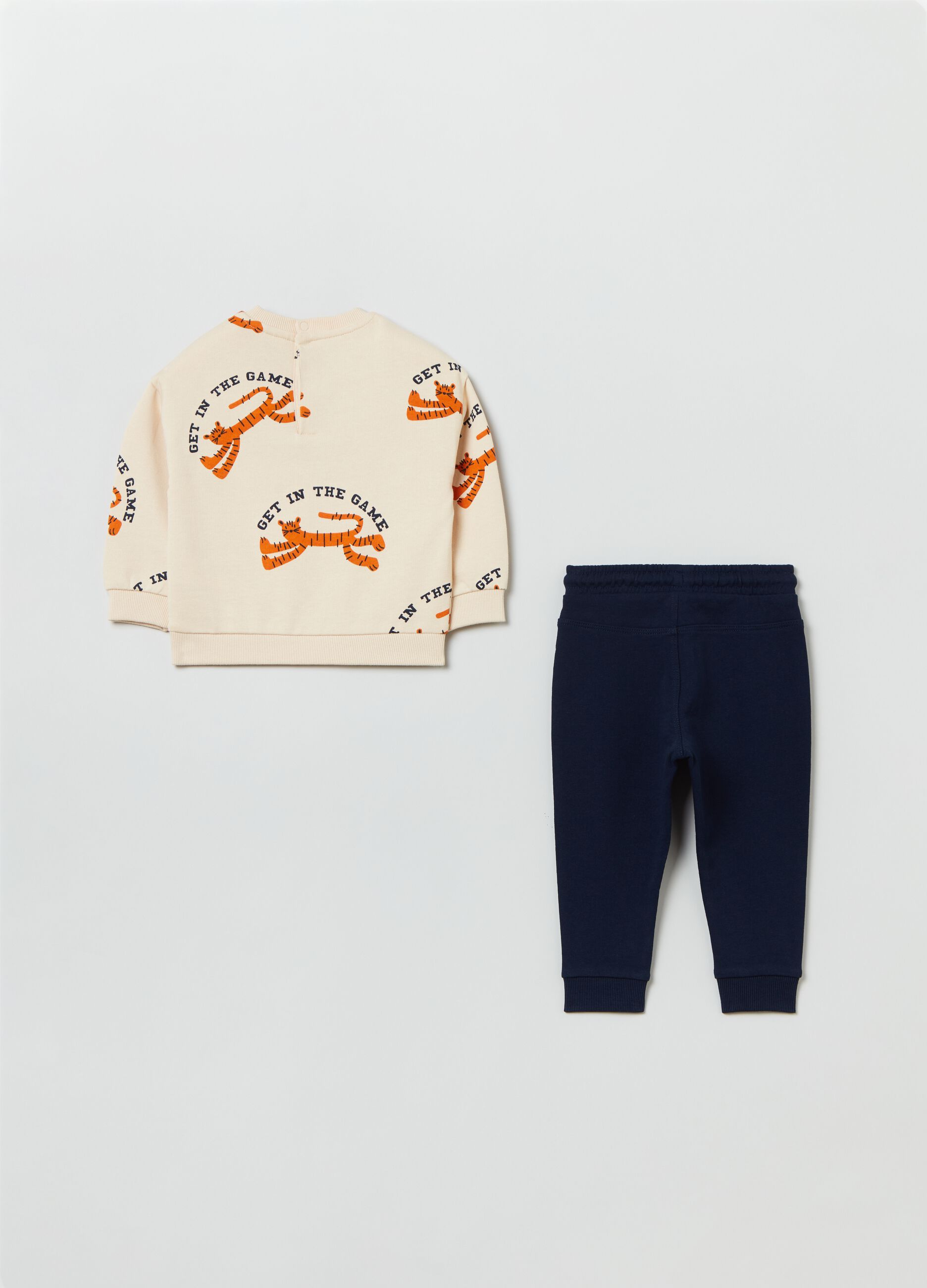 Jogging set in cotone con stampa_0