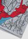 Grey stretch cotton jersey Spider-Man print hat for boys_2