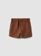 Brown shorts in pure cotton_0