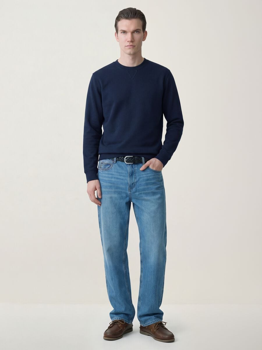 Pure cotton denim jeans, relaxed fit_0