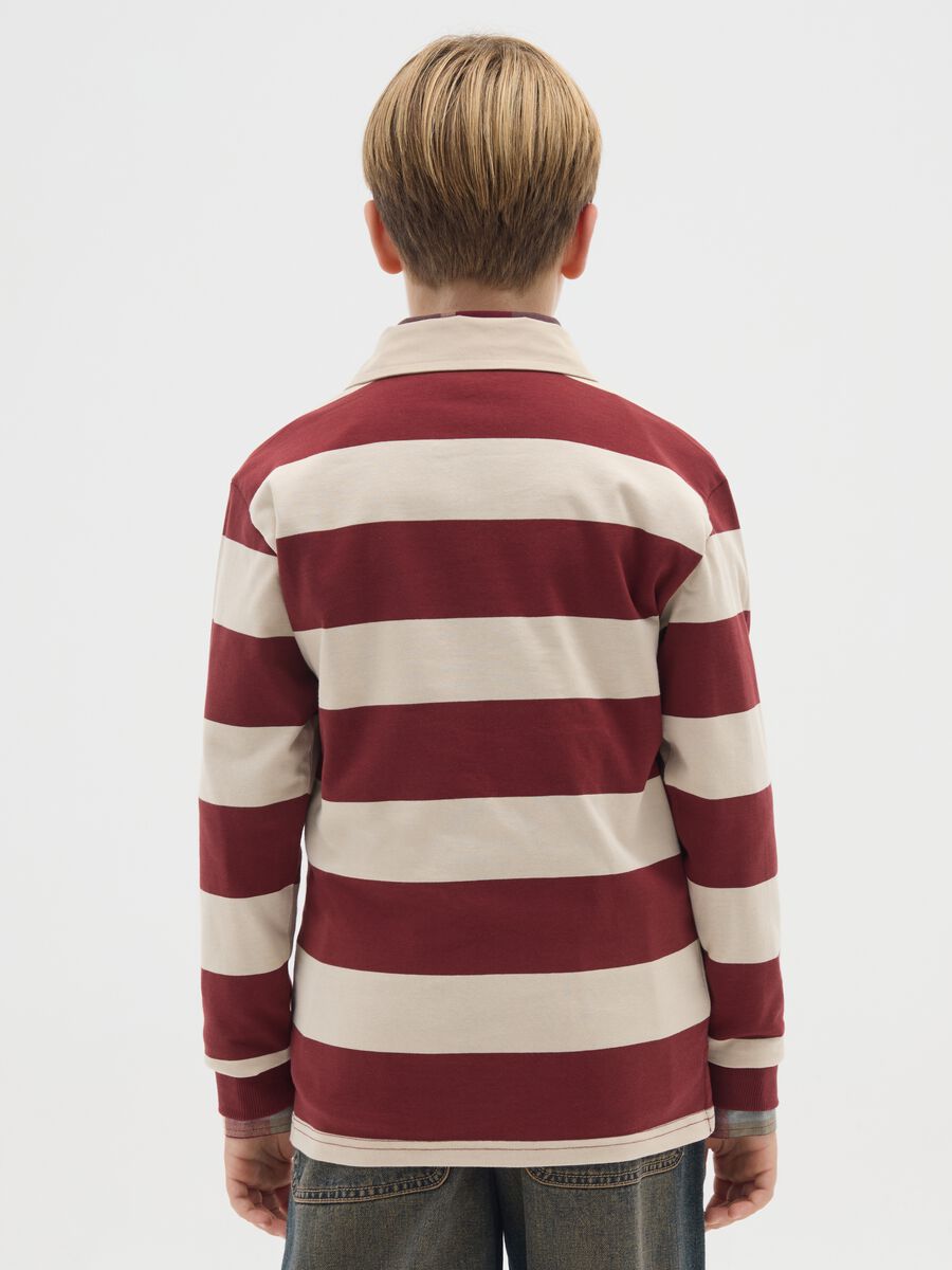 Boys' multicolour oversized striped pure cotton T-shirt_1