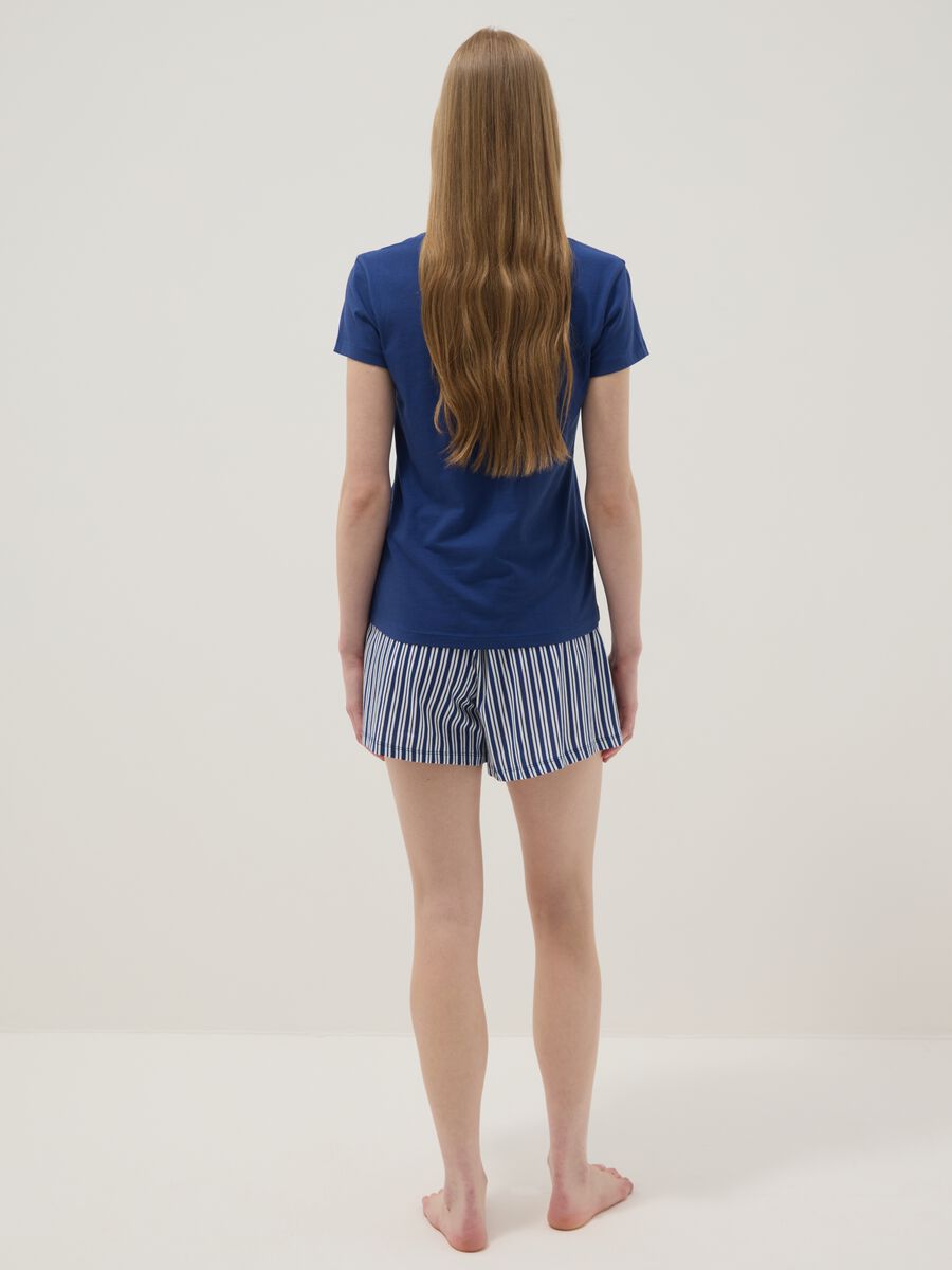 Pigiama corto in puro cotone multicolor regular fit_2