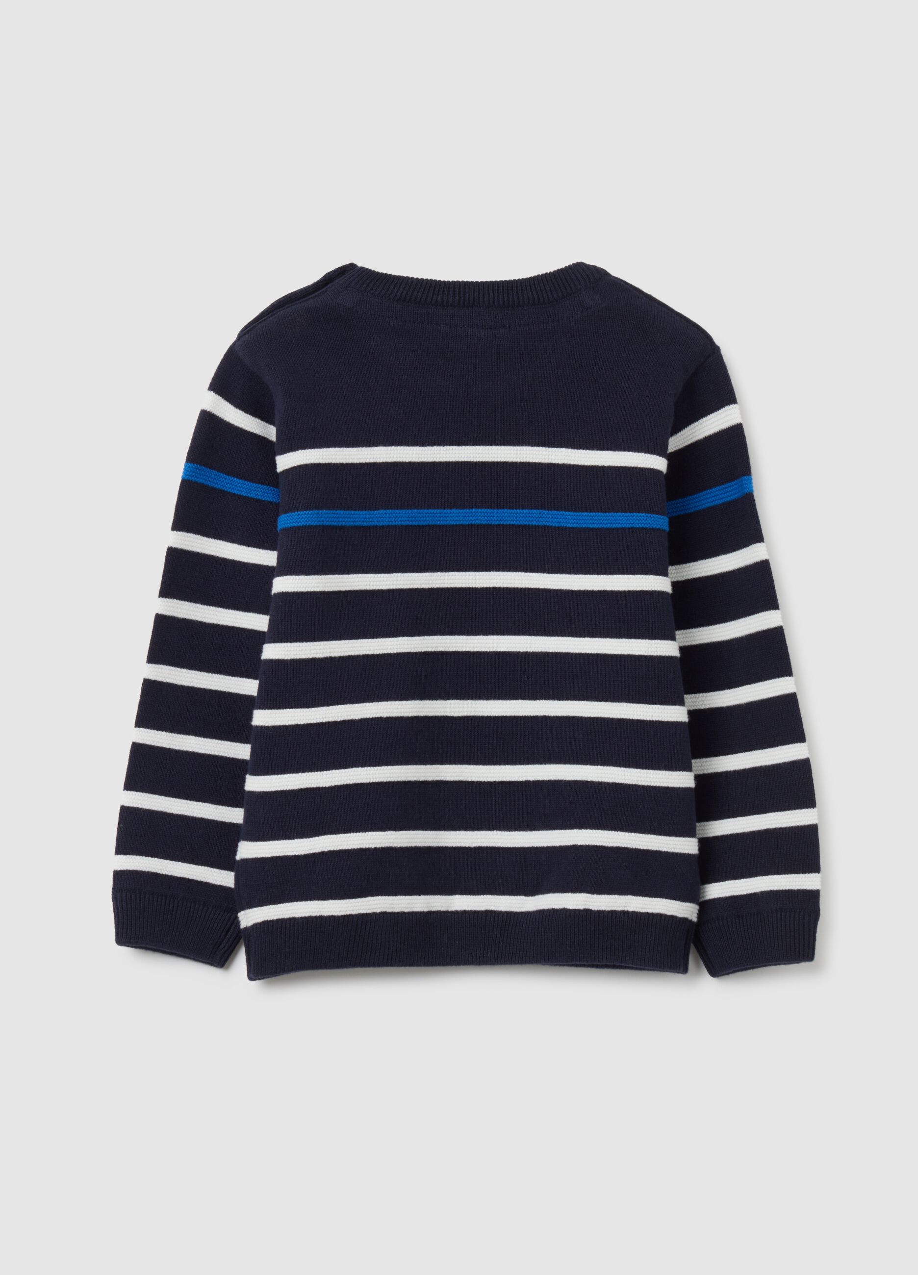 Multicolour regular fit children's sweater in pure cotton