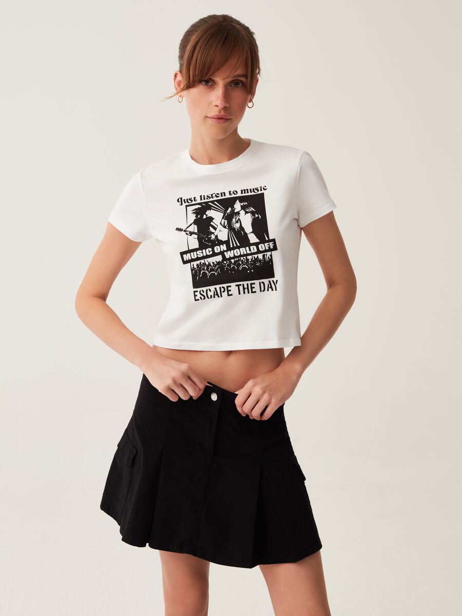 T-shirt cropped in cotone_0