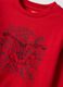 Red long-sleeved pure cotton Spider-Man print T-shirt for boys_2