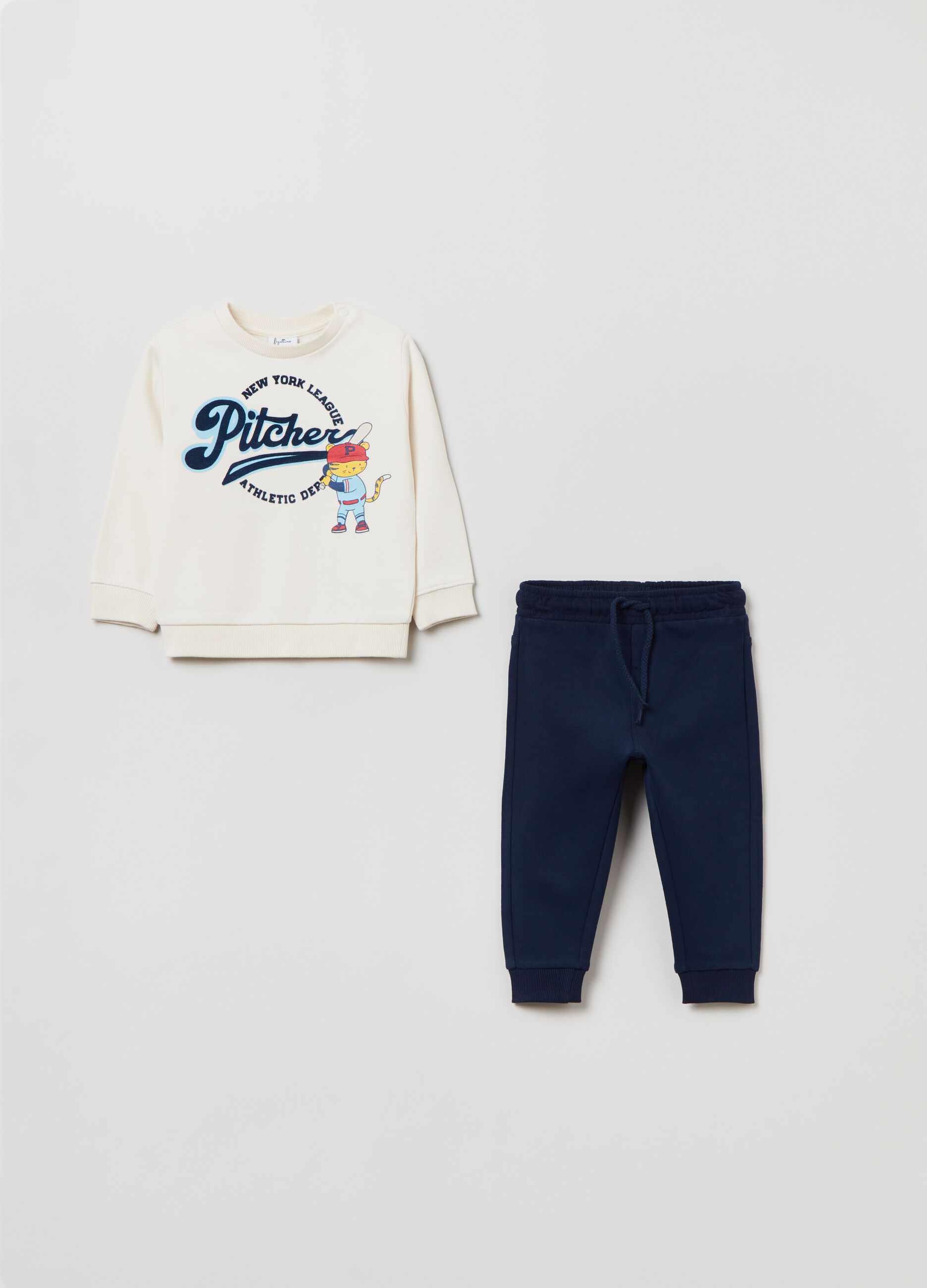 Jogging set in cotone con stampa_2