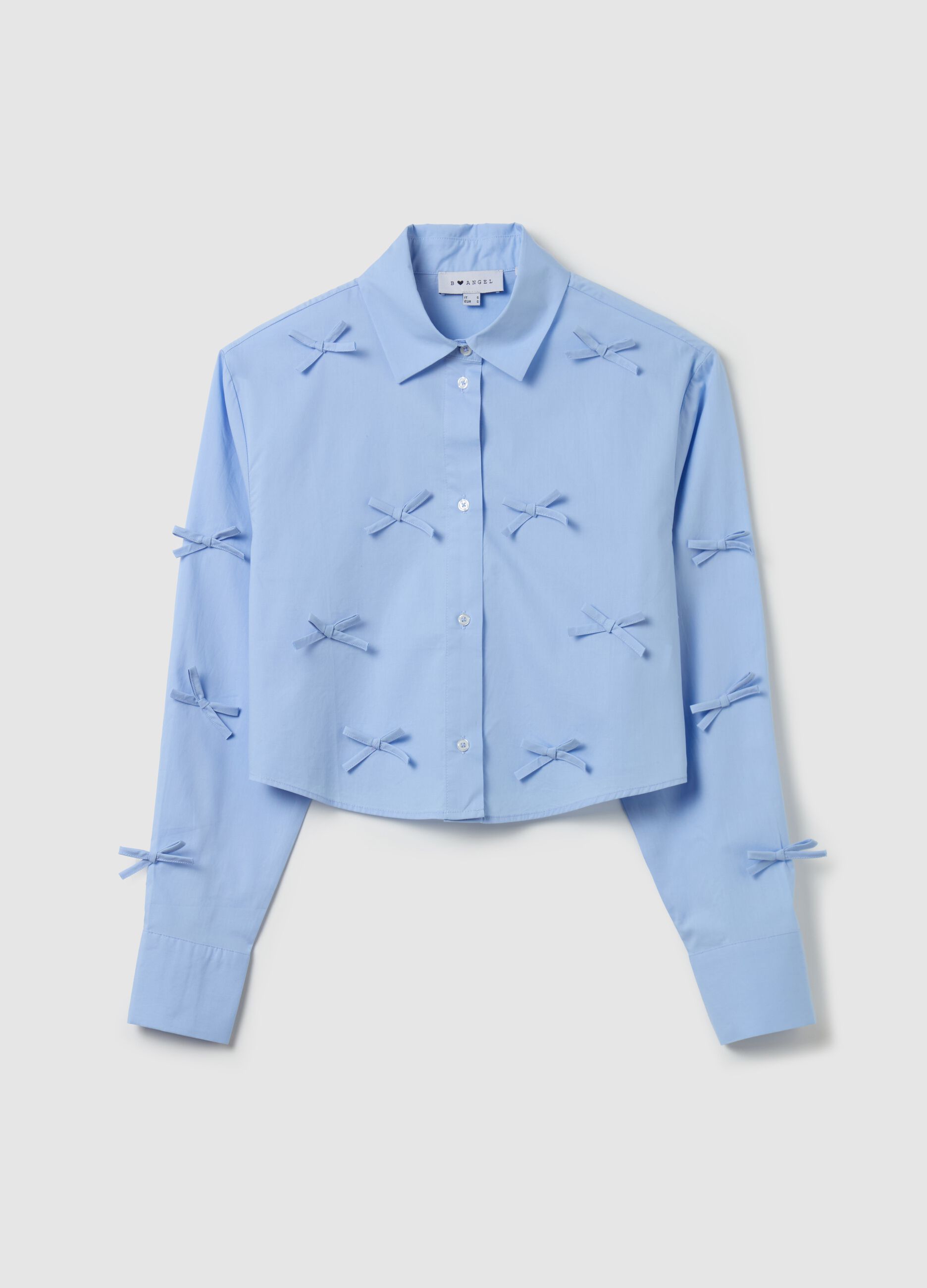 Cotton cropped shirt