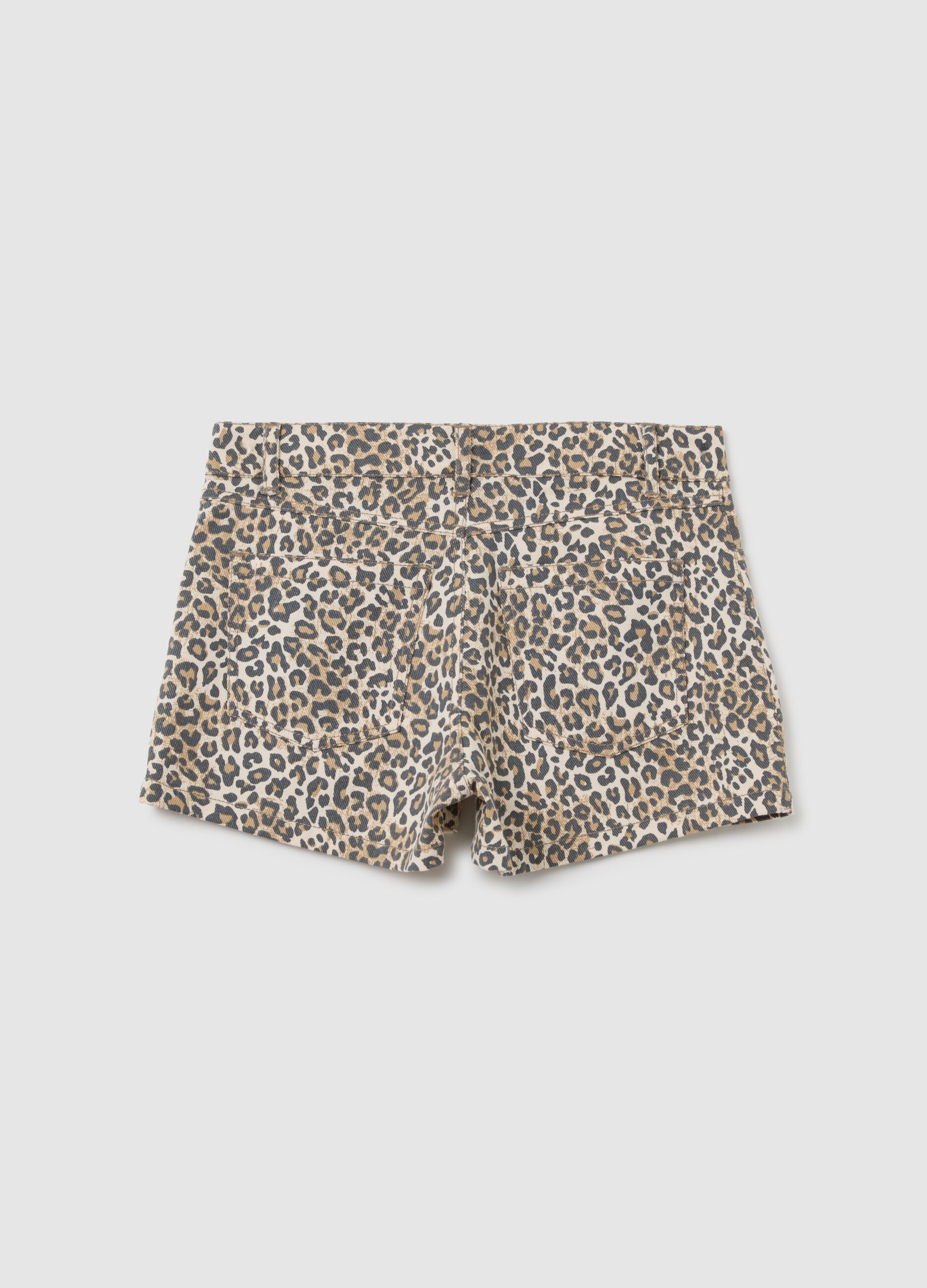 Shorts da ragazze in puro cotone multicolor regular fit