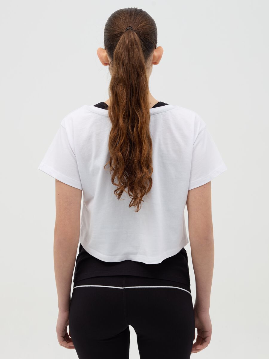 Layered-effect crop T-shirt with print_2