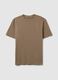 Brown pure cotton regular fit T-shirt_4