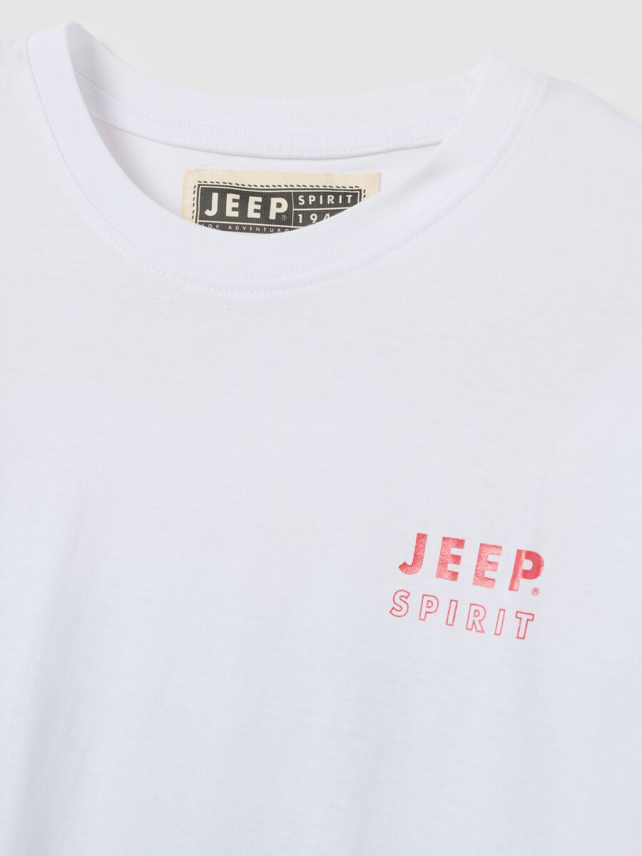 Men's pure cotton white regular fit T-shirt with print_1