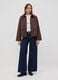 Brown cotton-blend parka jacket with hood and ribbed collar_1