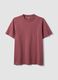 Regular fit red pure cotton short sleeve t-shirt_4