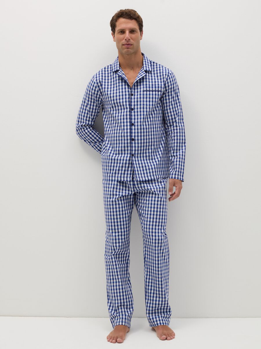 Long pyjamas in check cotton_0