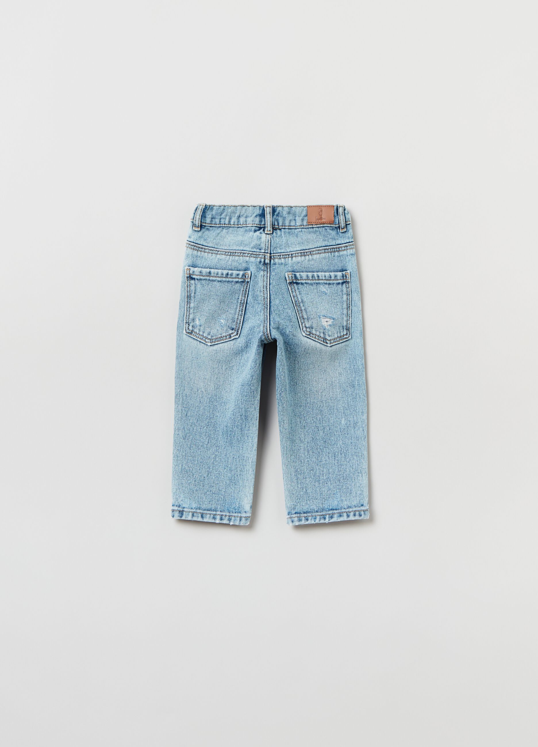 Jeans cinque tasche con abrasioni _1