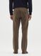 Brown trousers in stretchy corduroy cotton with regular fit_2