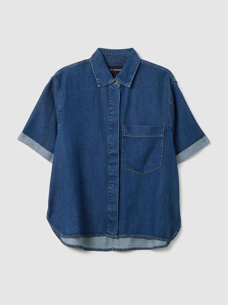 Women's Oversize Blue Denim Shirt_0