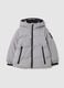 Grey padded children's jacket with hood_0