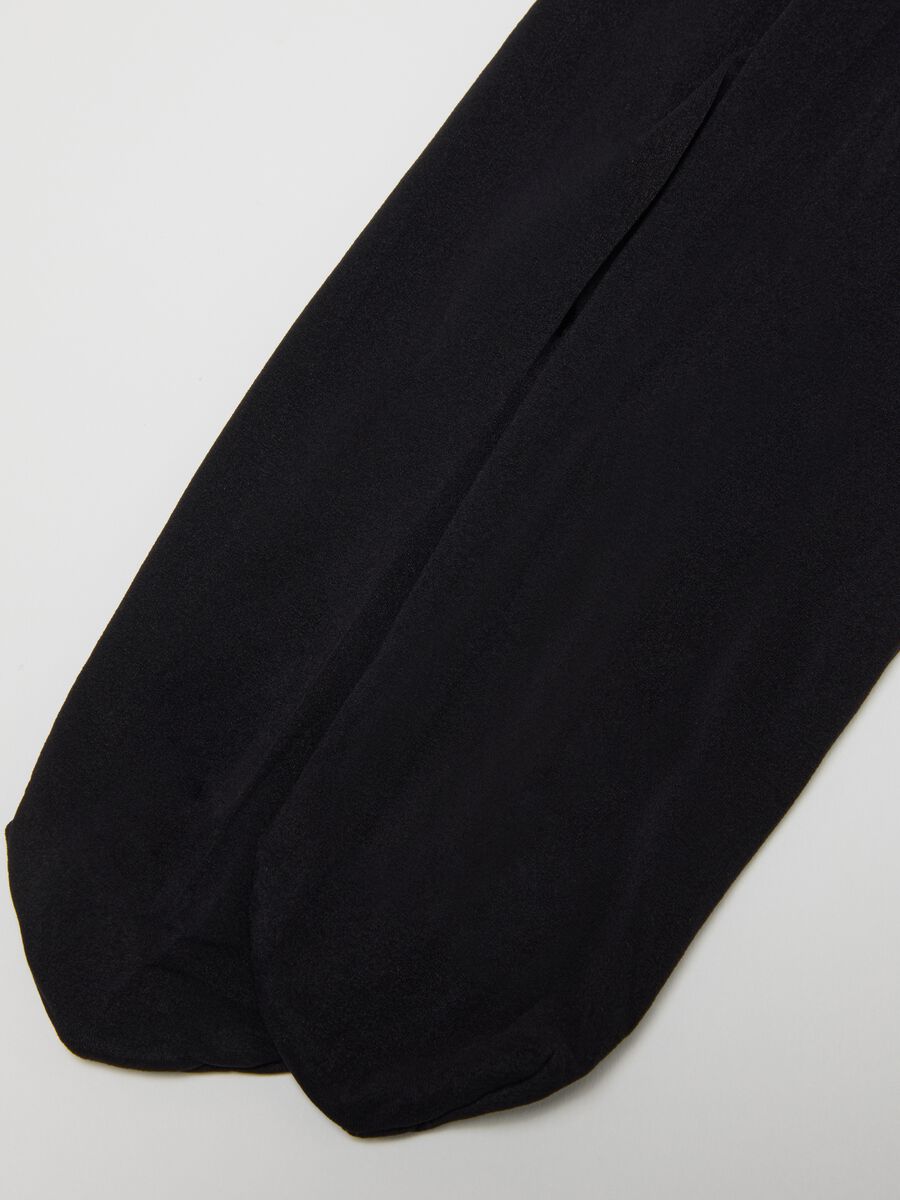 Black stretch fabric tights_1