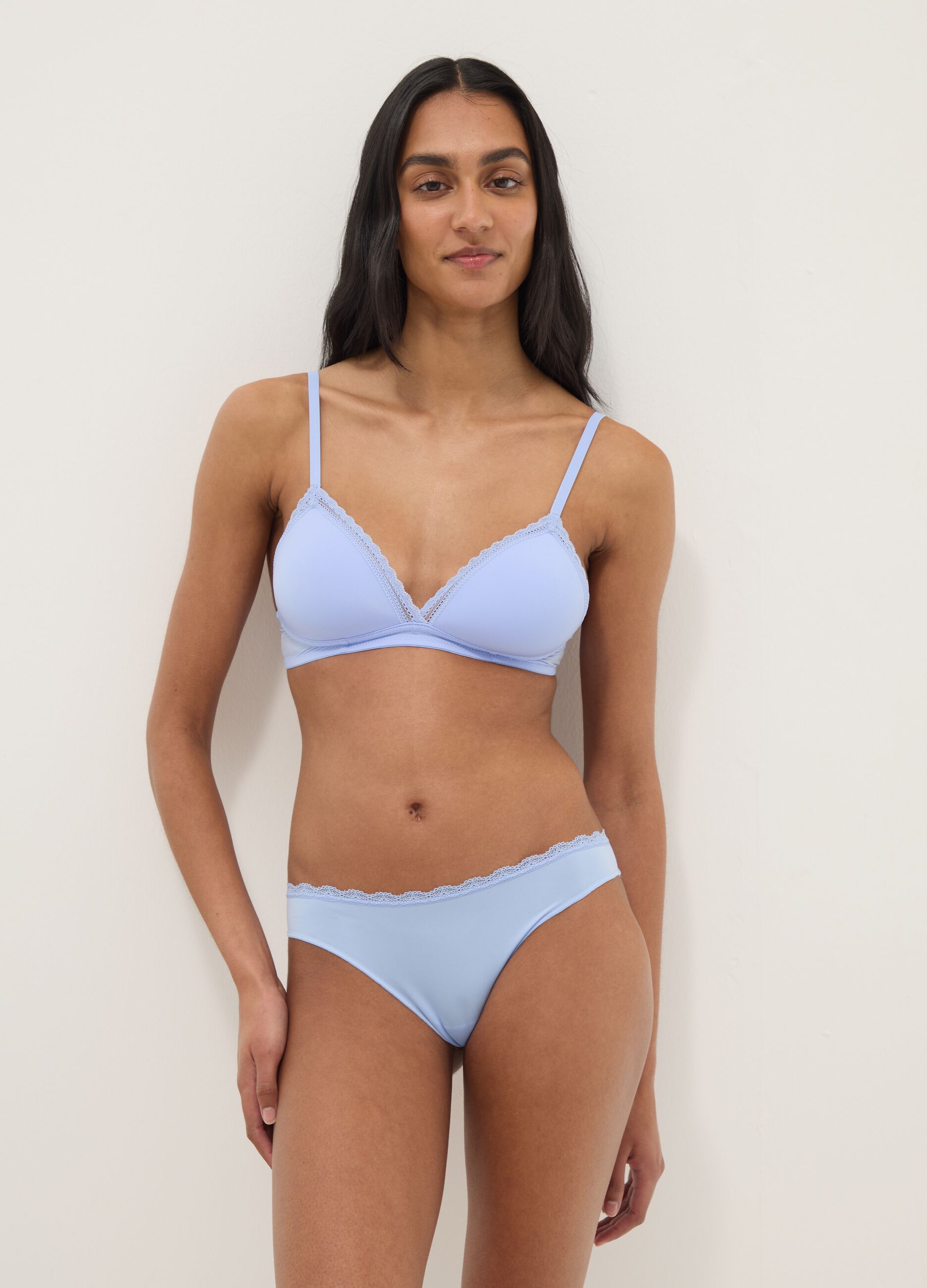 Tripack Brazilian briefs multicolor with lace details