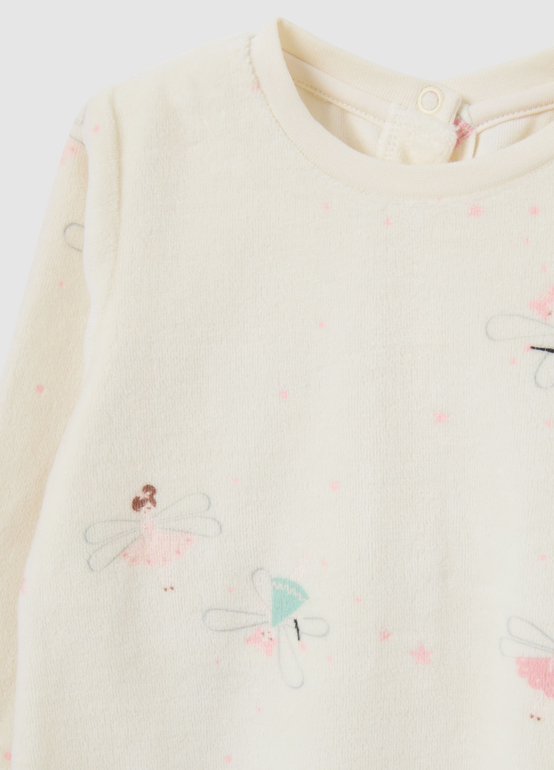 Girl's Multicolour Cotton Blend Sleepsuit Twin Pack