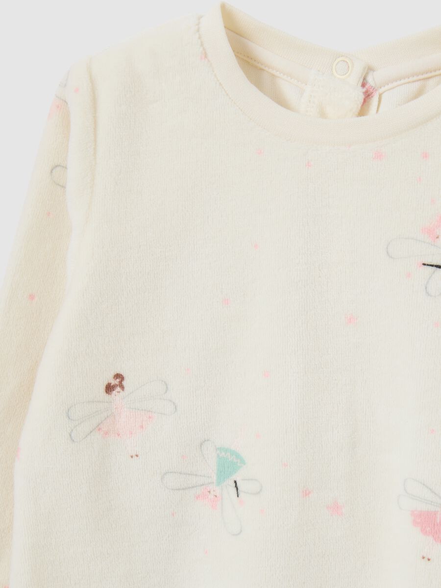 Girl's Multicolour Cotton Blend Sleepsuit Twin Pack_2