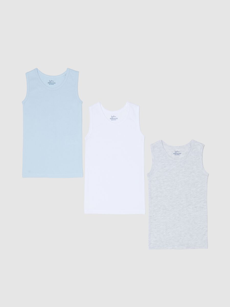 Three-pack racerback vests in jersey_0