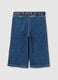 Wide elasticated blue denim trousers for girls_1