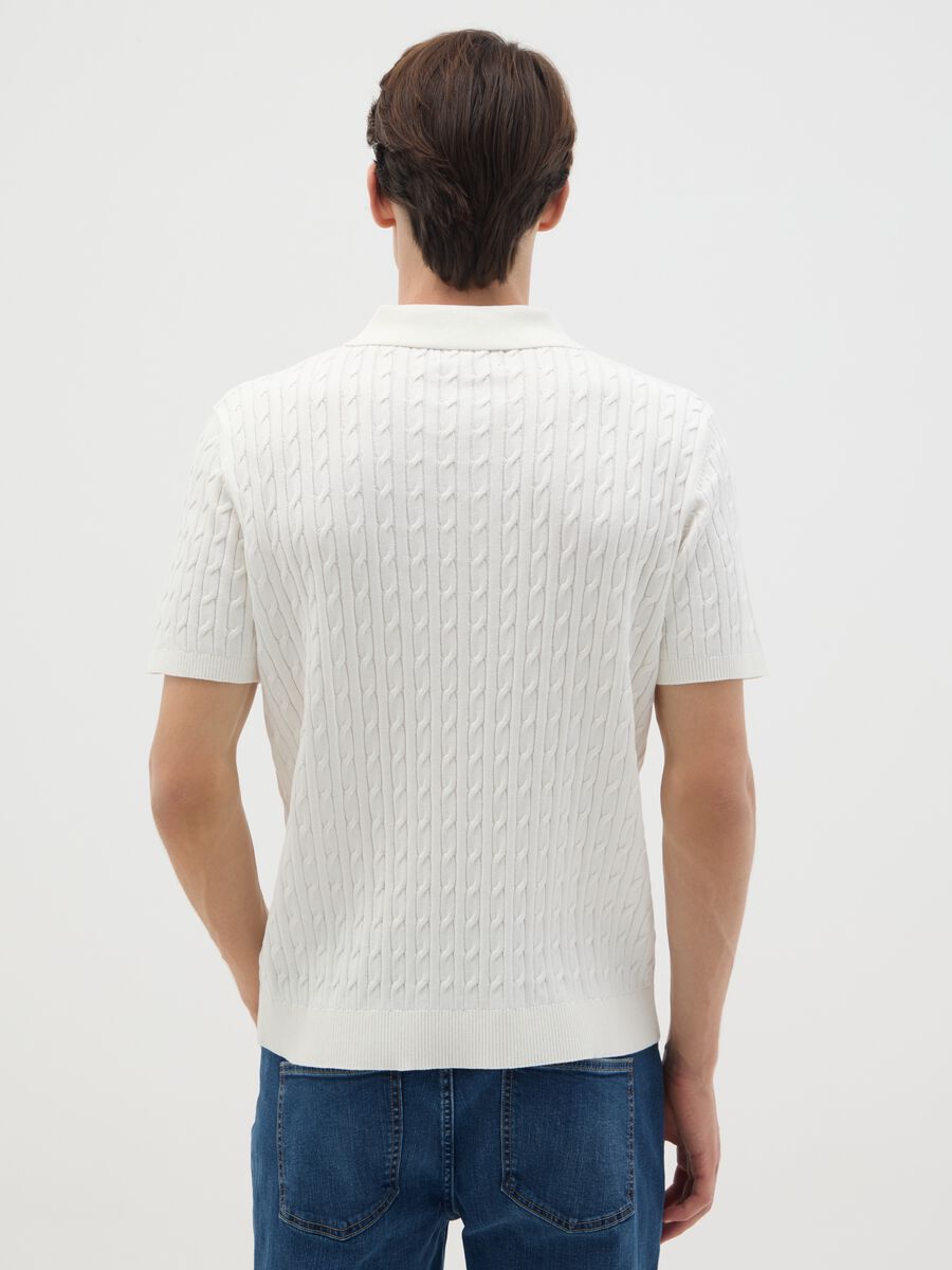 Polo in puro cotone bianca regular fit_3