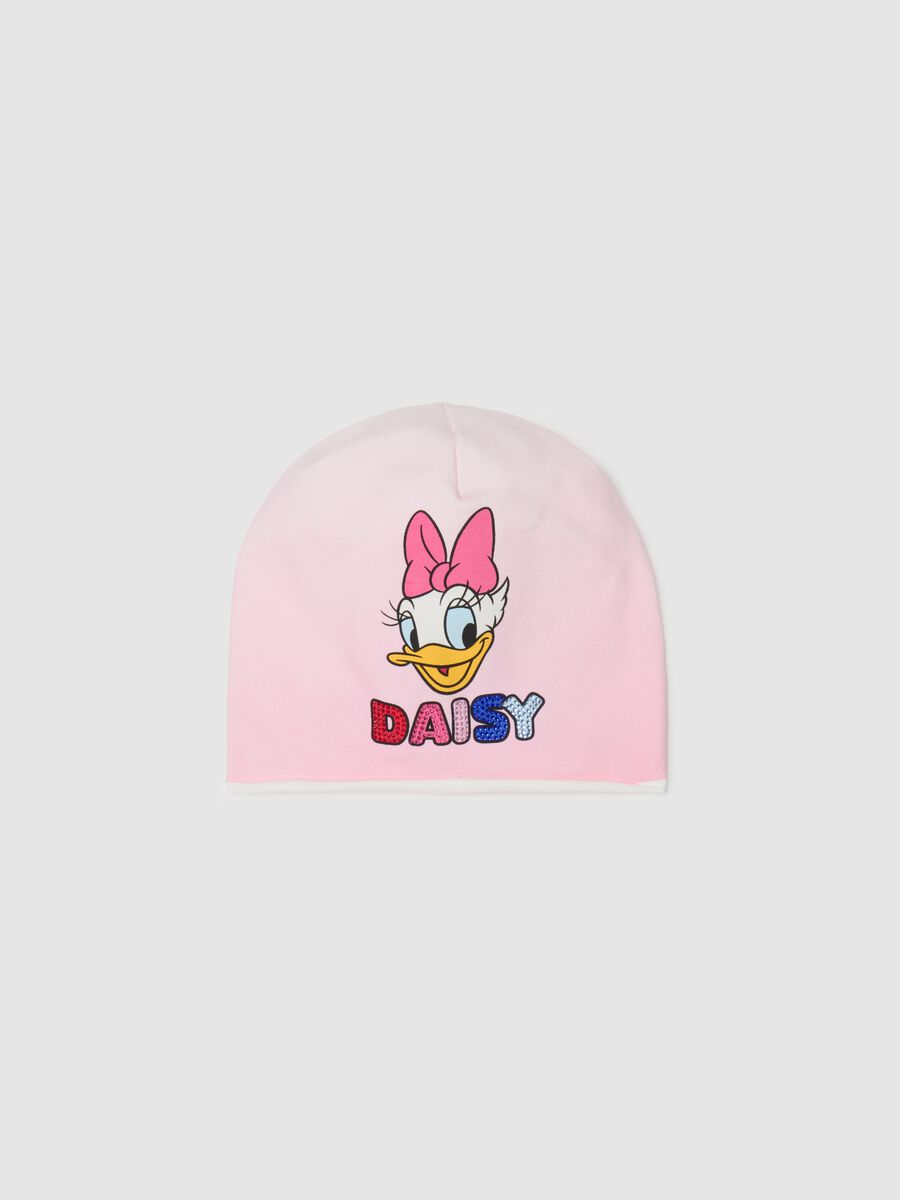 French terry hat with Daisy Duck print_0