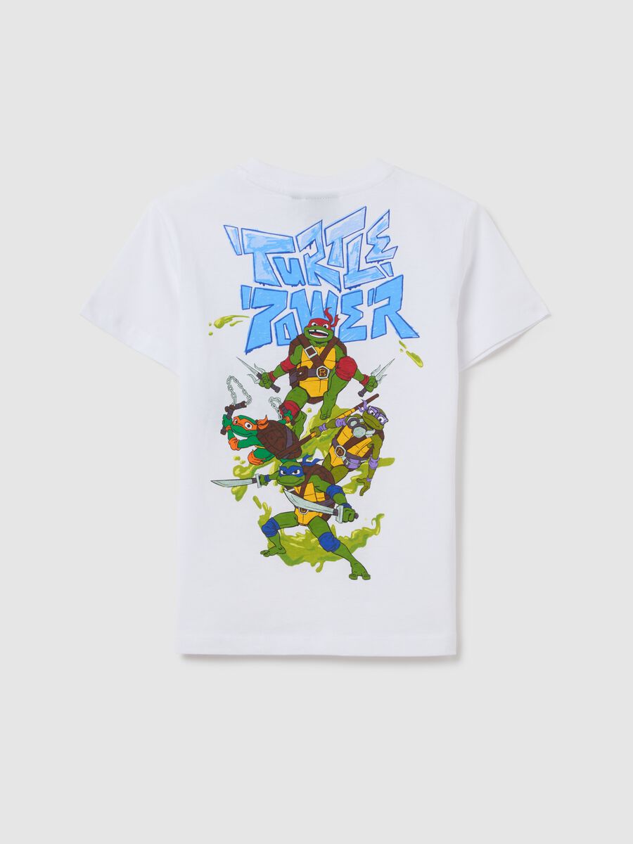 Boys’ white over-fit T-shirt in 100% cotton with Teenage Mutant Ninja Turtles print_1