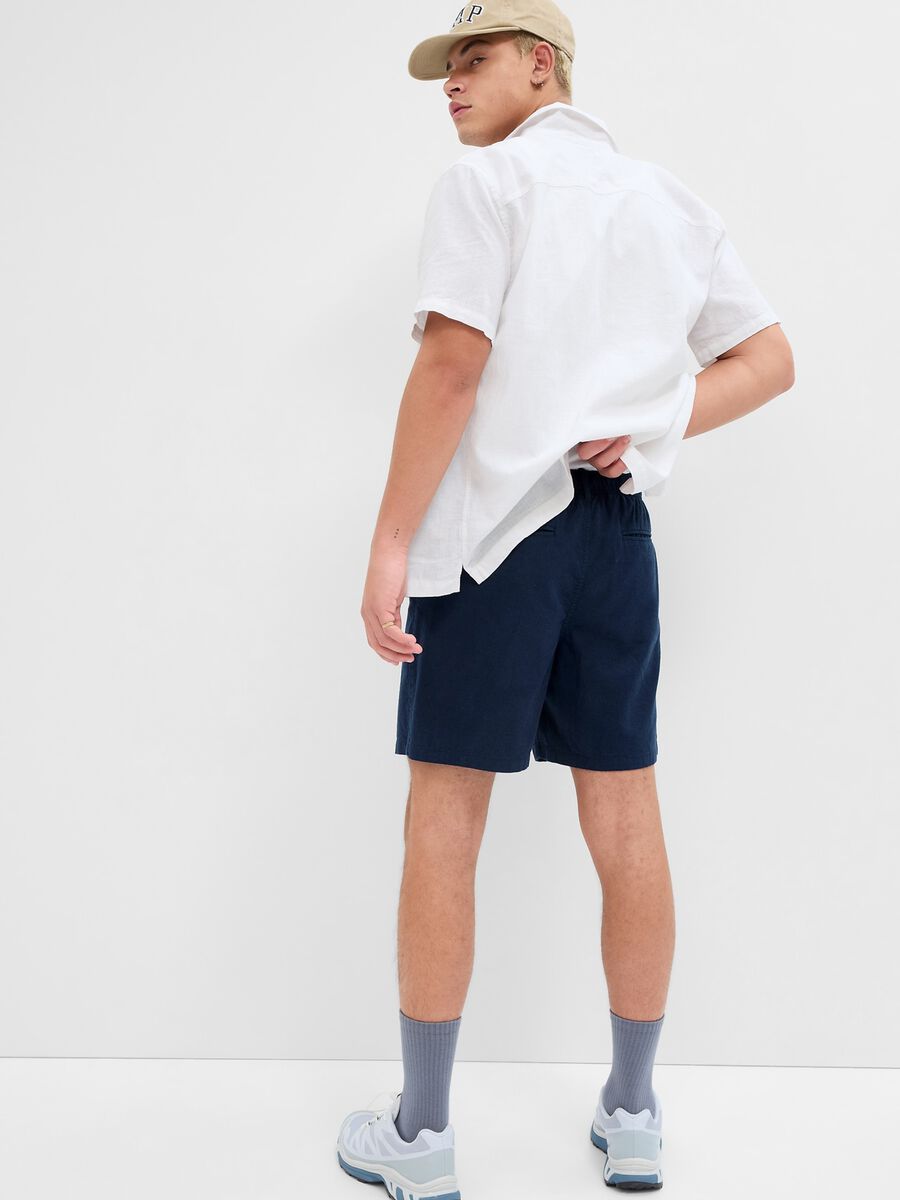 Linen and cotton shorts_1