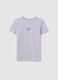Purple girl's pure cotton T-shirt regular fit_3