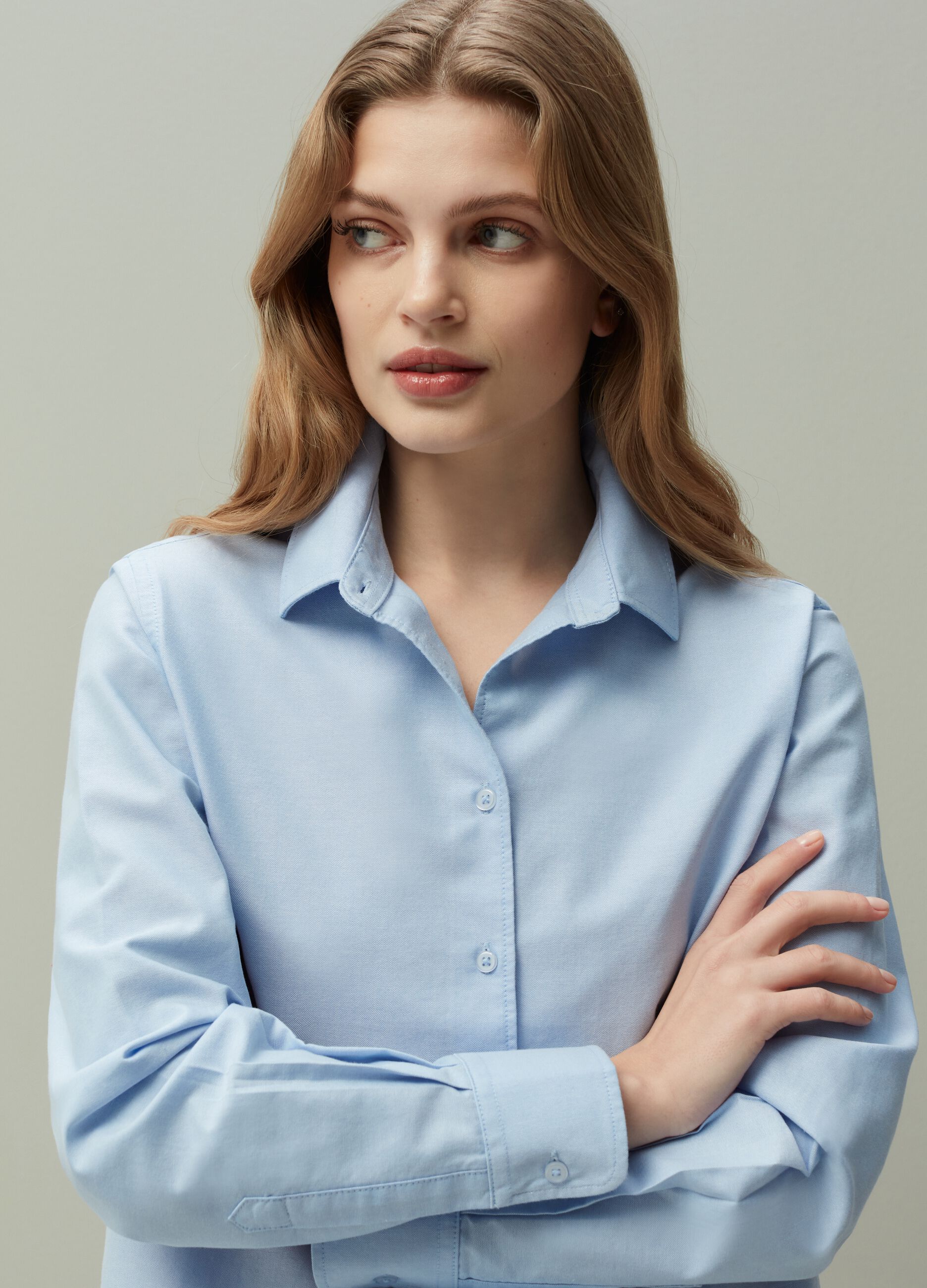 Camicia regular fit in cotone oxford_3