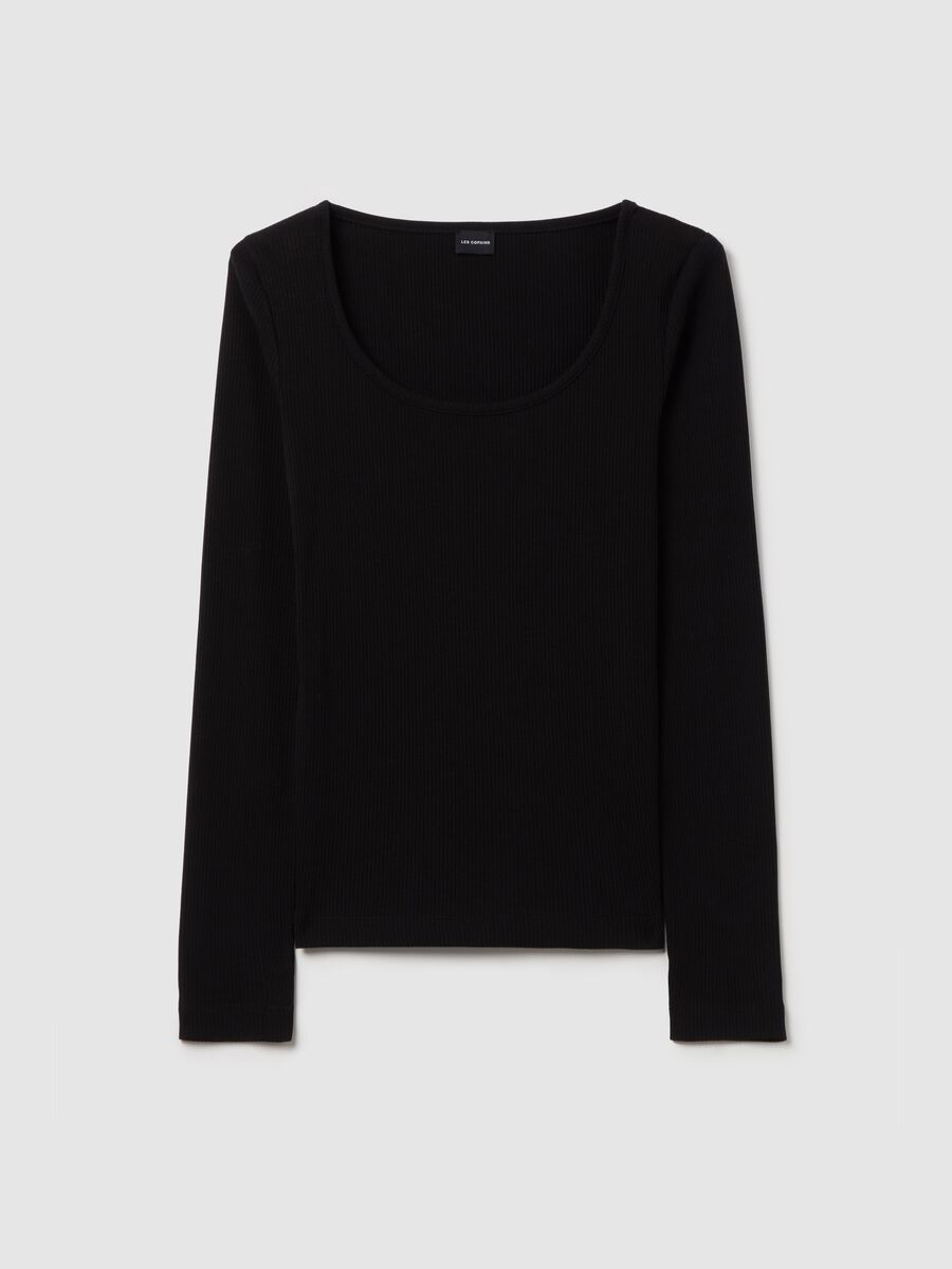 Ribbed T-shirt with long sleeves_4