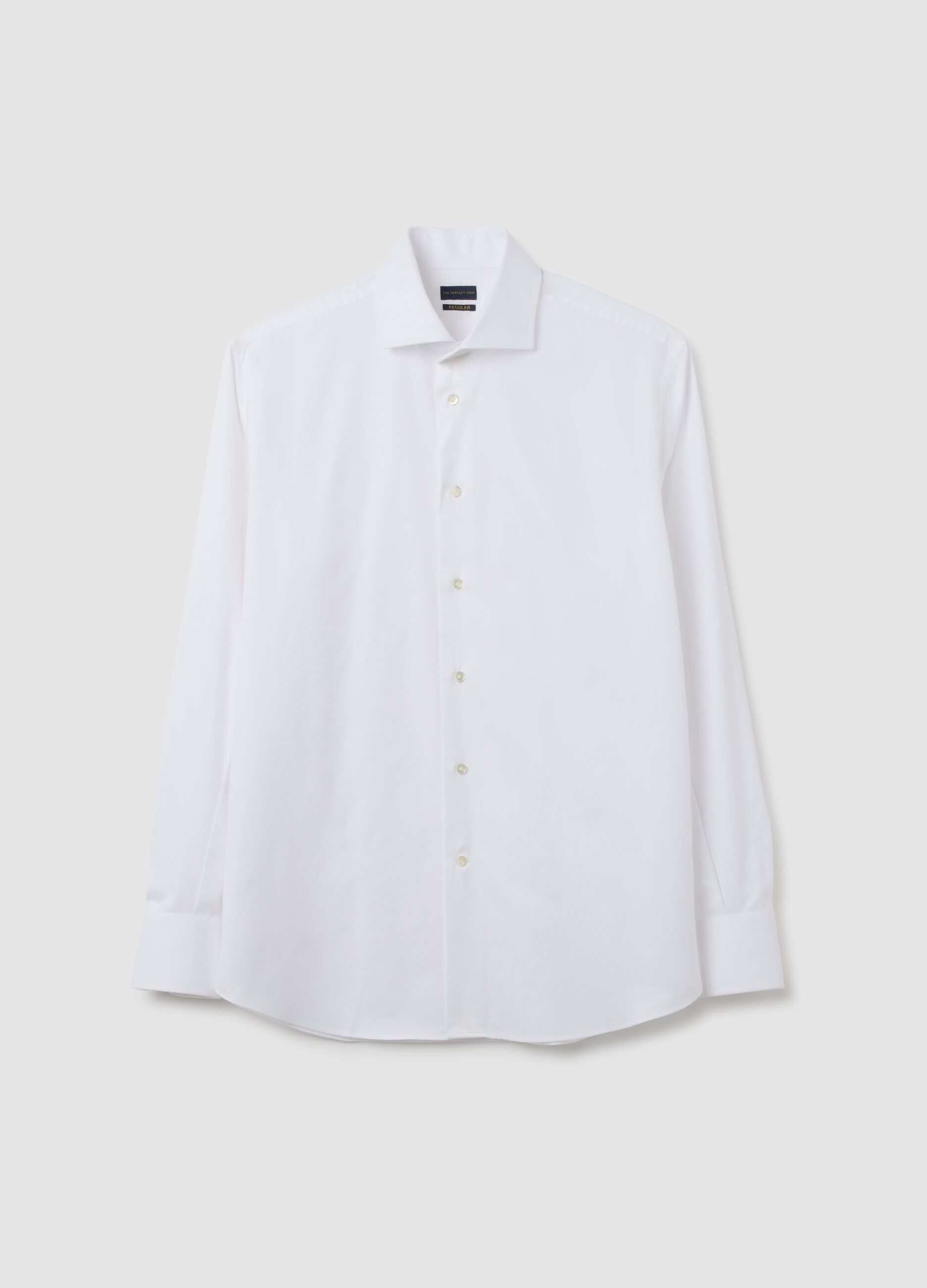 Men's pure cotton white regular fit shirt