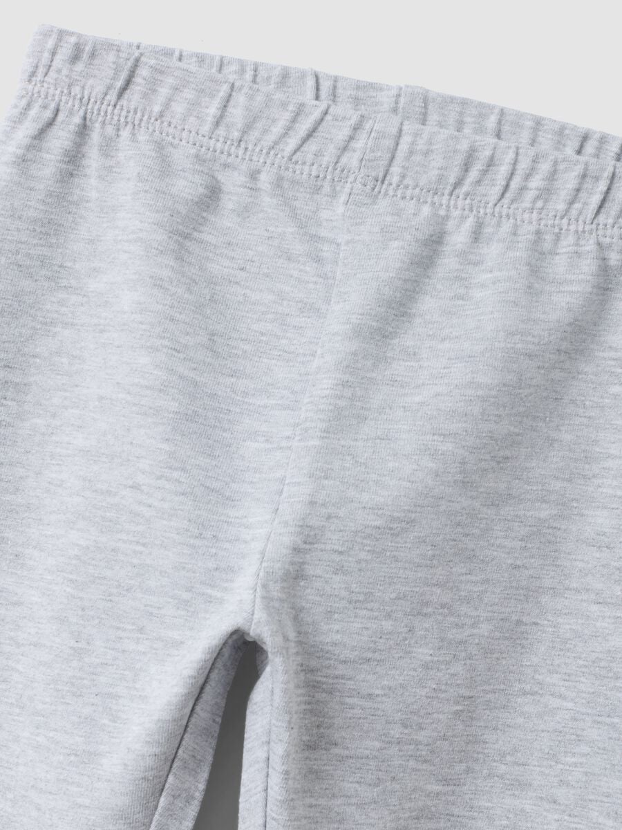 Leggings grigi in misto cotone organico slim fit per bimba_2